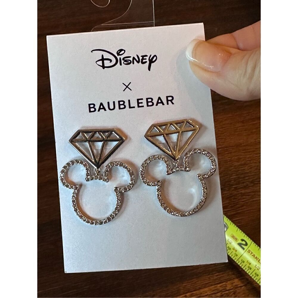 Bauble Bar Disney Mickey head engagement earrings